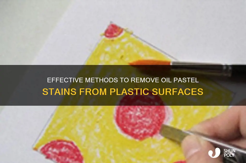 how to remove oil pastel from plastic