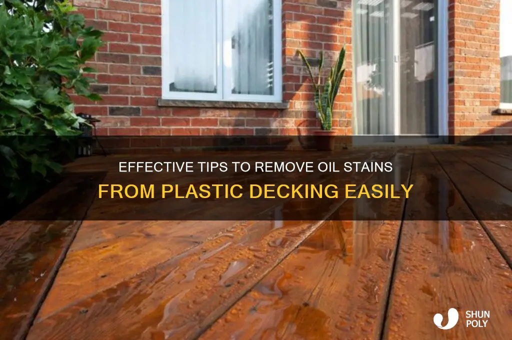 how to remove oil stains from plastic decking