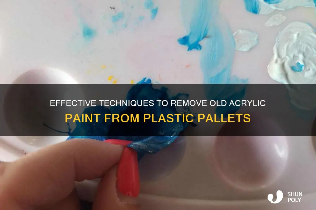 how to remove old acrylic paint from plastic pallet