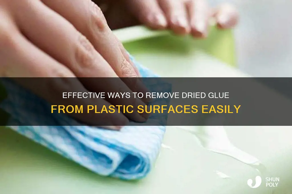 how to remove old dried glue from plastic