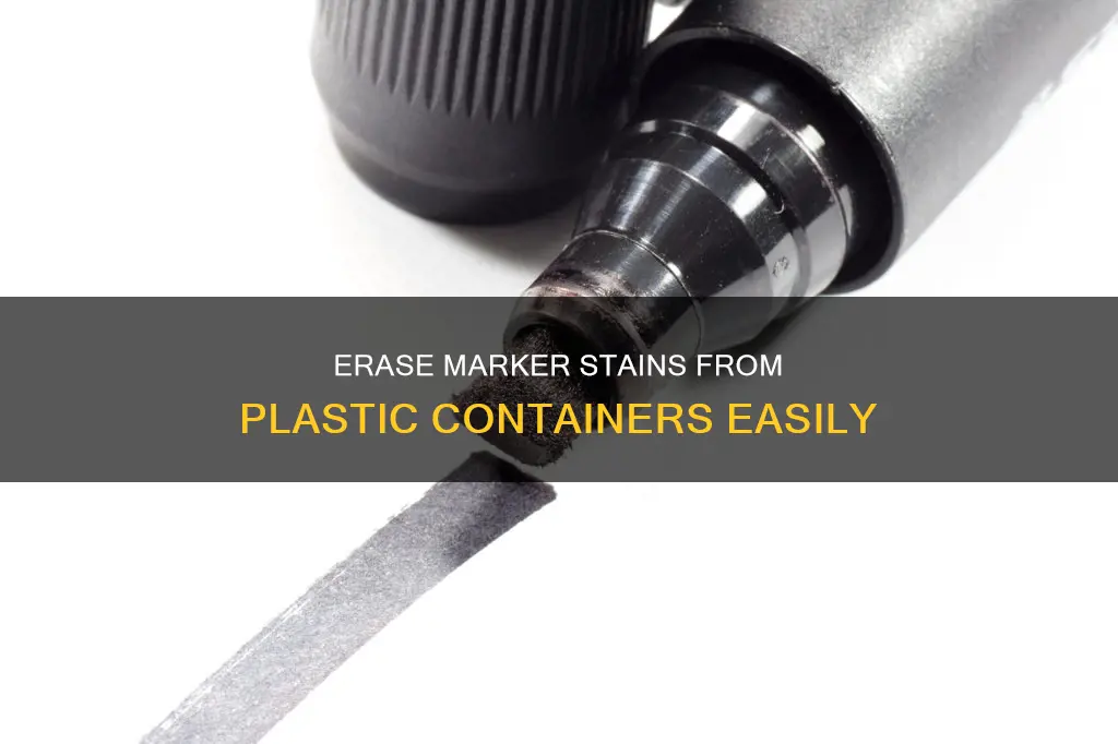 how to remove old marker stain on plastic container