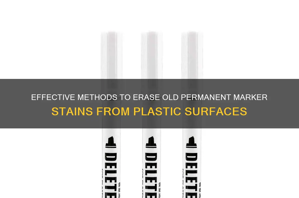 how to remove old permanent marker from plastic