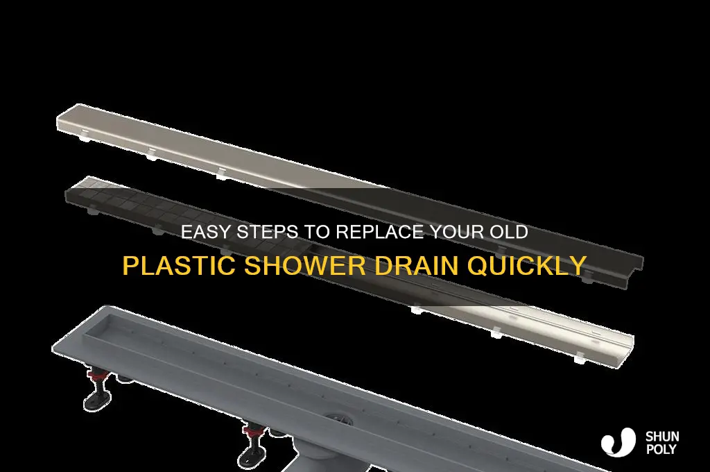 how to remove old plastic shower drain