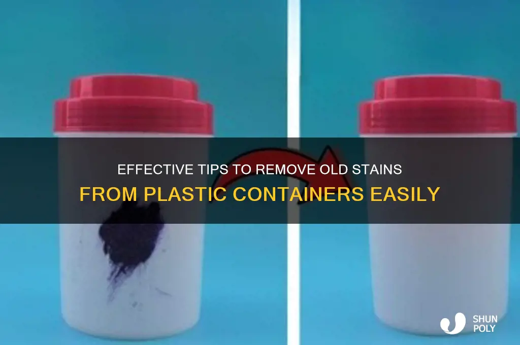 how to remove old stains from plastic containers
