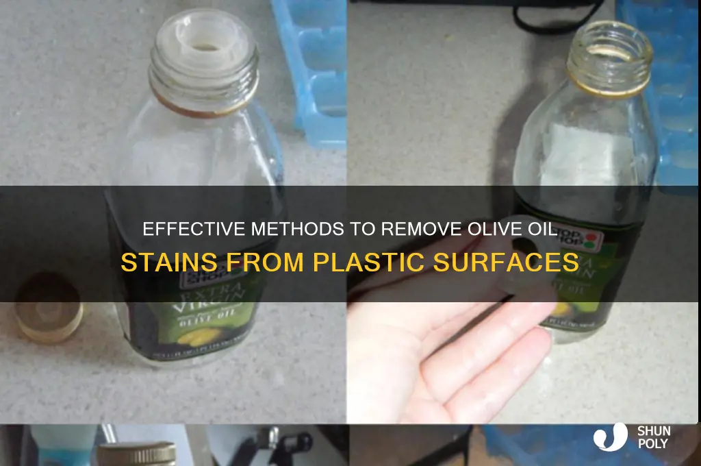 how to remove olive oil from plastic