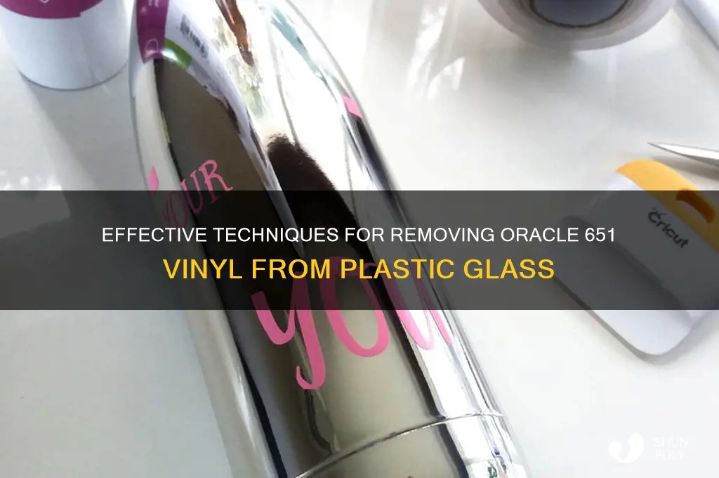 how to remove oracle 651 vinyl from plastic glass