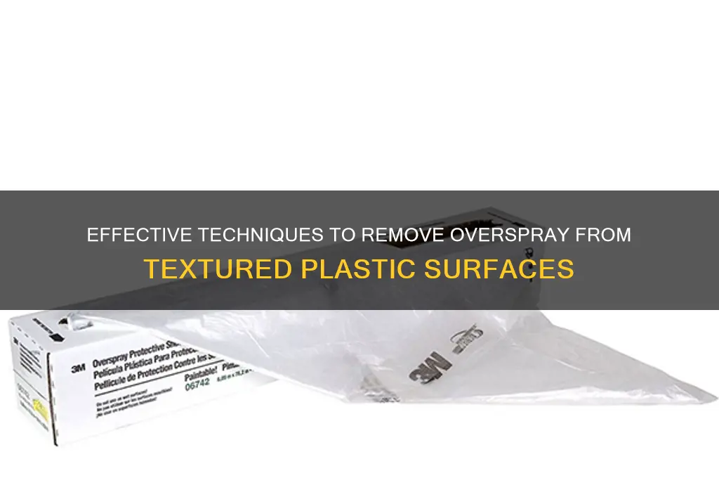 how to remove overspray from textured plastic