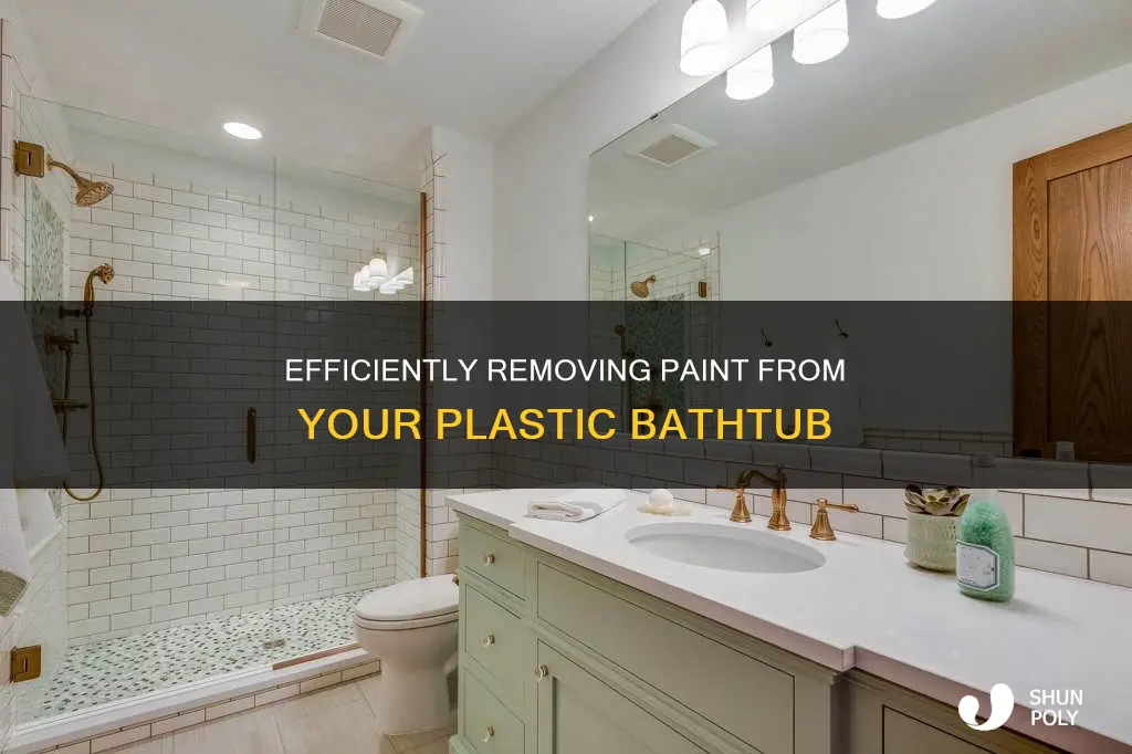 how to remove paint from a plastic bathtub