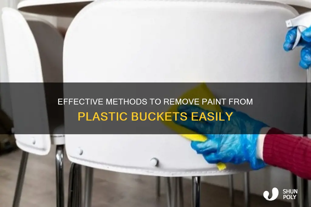 how to remove paint from plastic bucket
