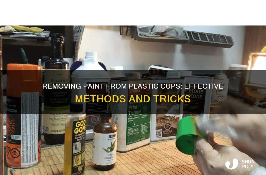 how to remove paint from plastic cups