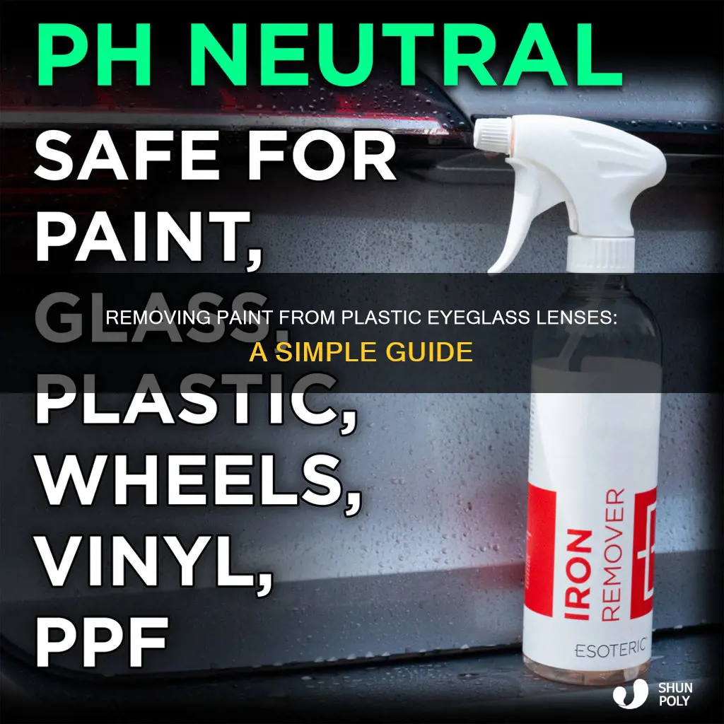how to remove paint from plastic eyeglass lenses