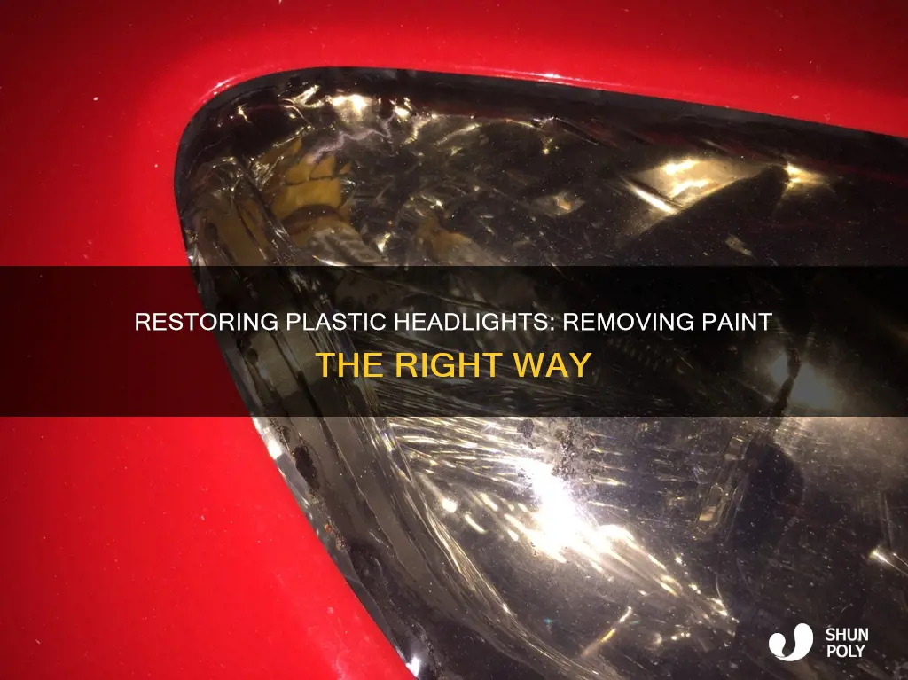 how to remove paint from plastic headlights