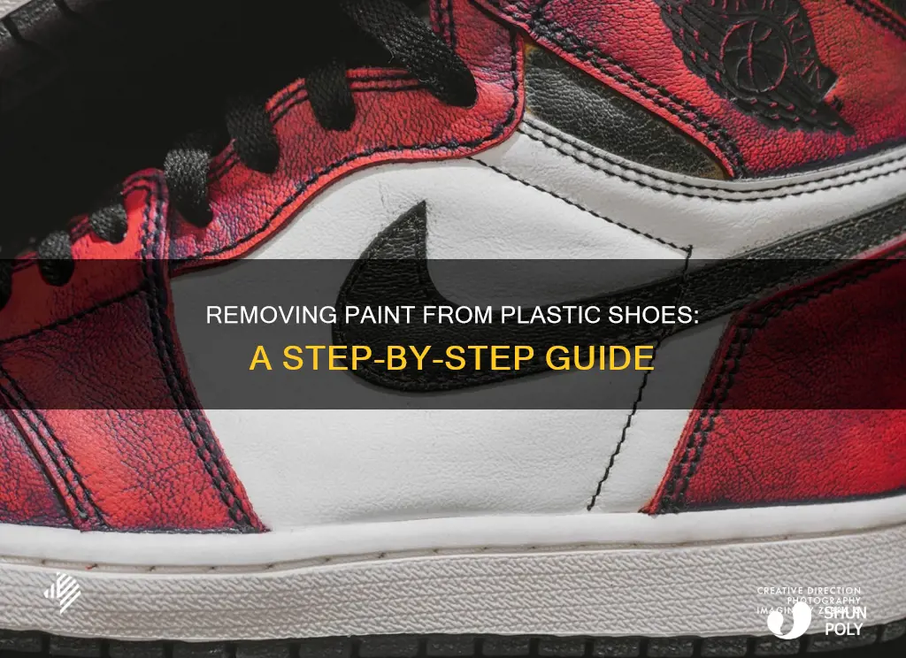 how to remove paint from plastic shoes