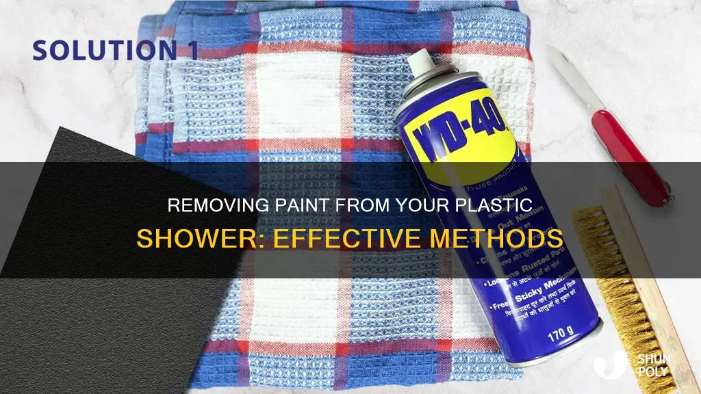 how to remove paint from plastic shower