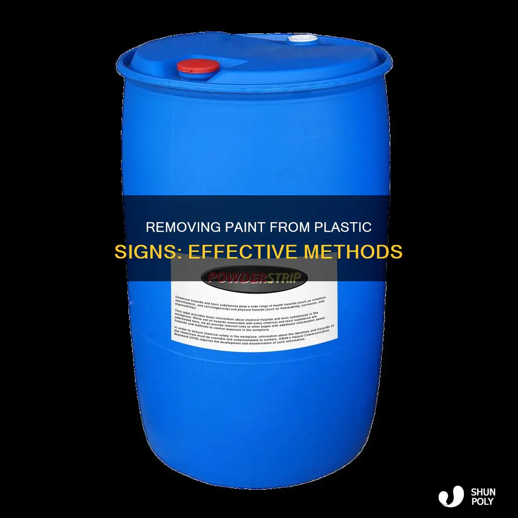 how to remove paint from plastic sign