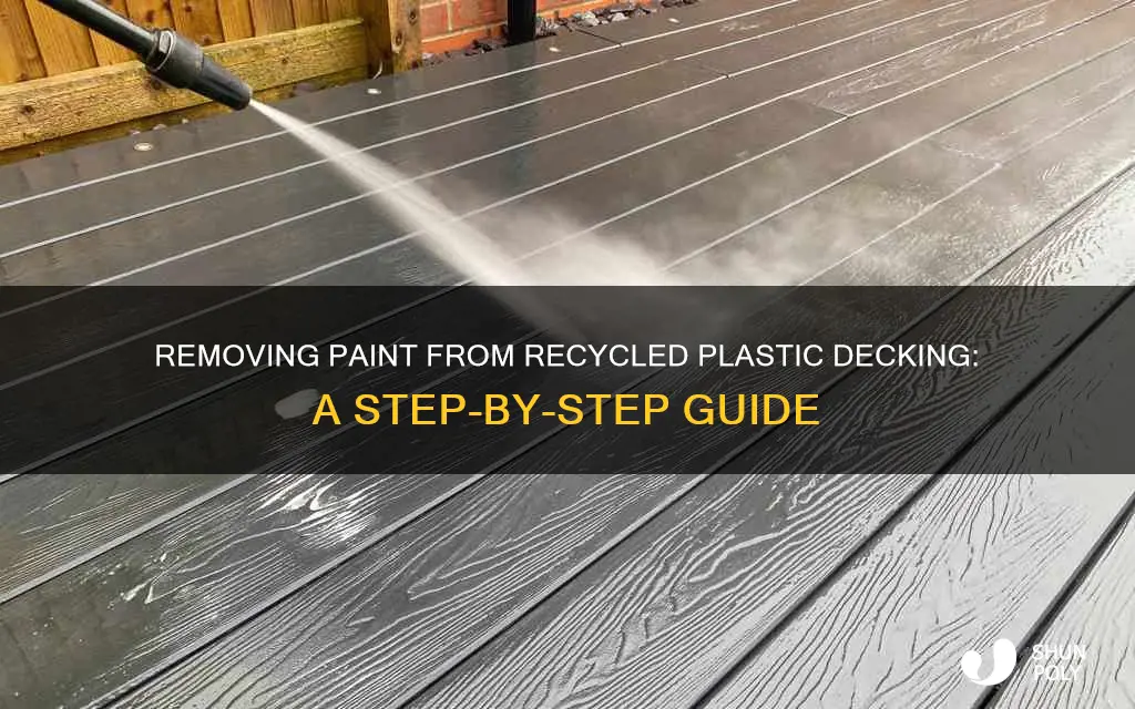 how to remove paint from recycled plastic decking