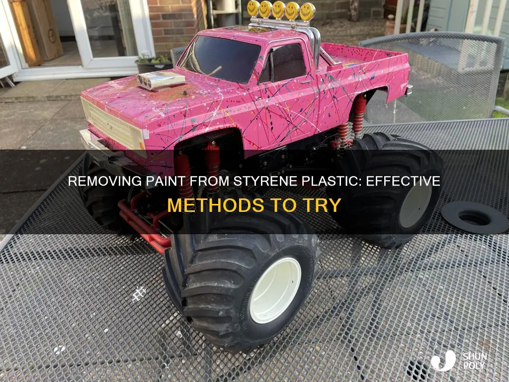 how to remove paint from styrene plastic