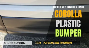 Removing Paint from Your Toyota Corolla's Plastic Bumper