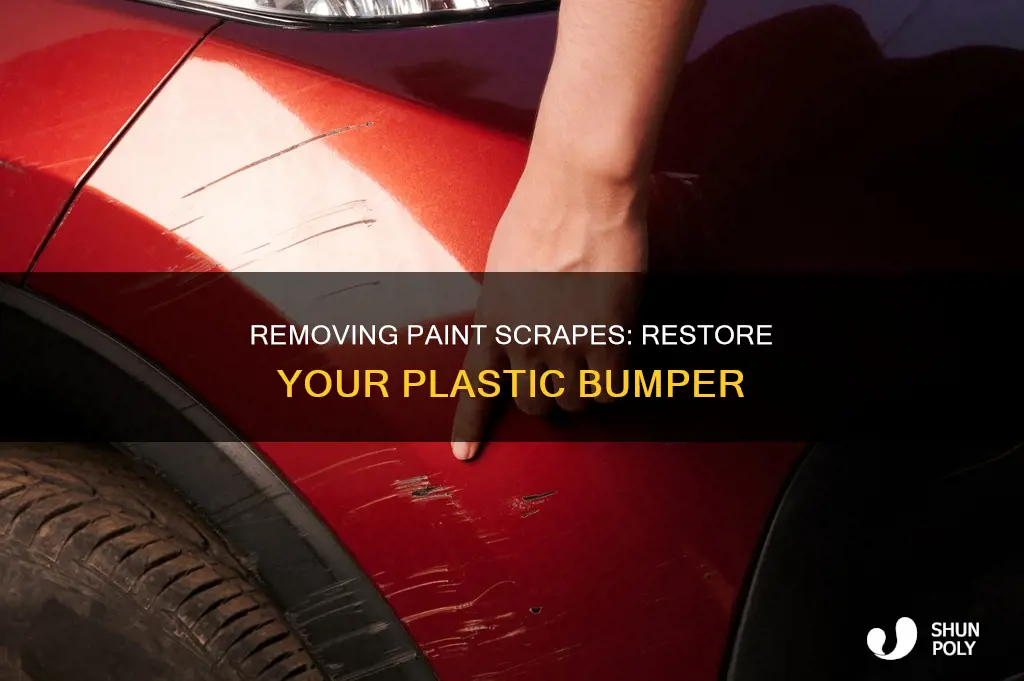 how to remove paint scrapes from plastic bumper