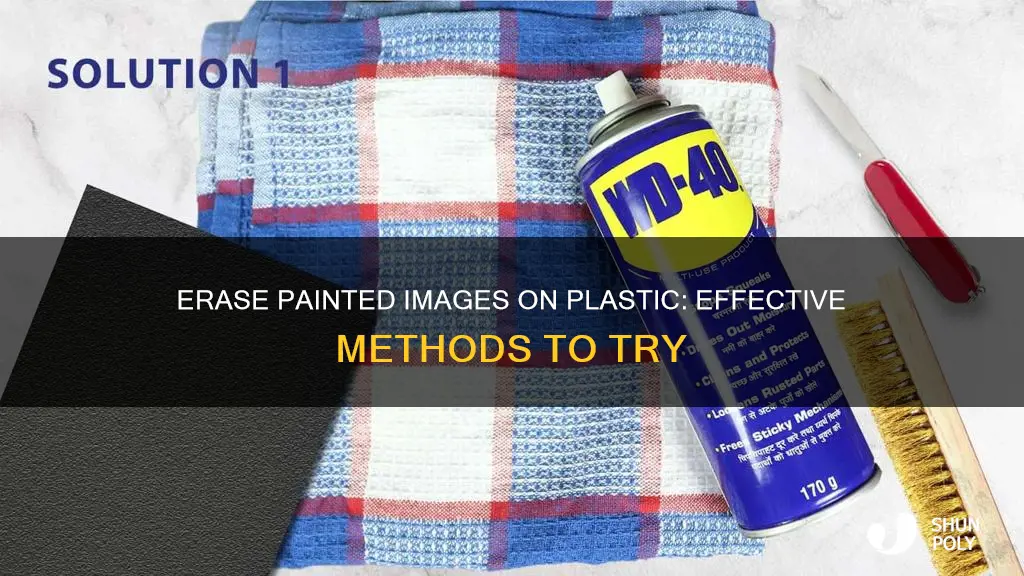 how to remove painted image on plastic