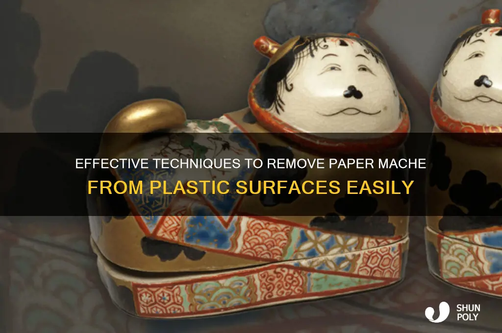 how to remove paper mache from plastic