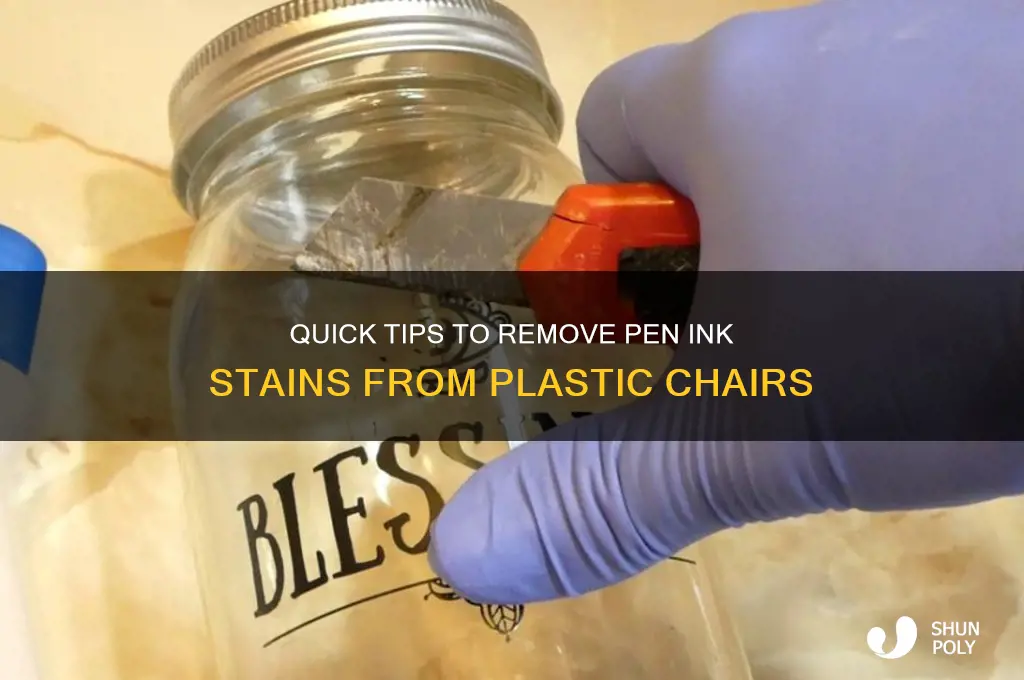 how to remove pen ink from plastic chairs