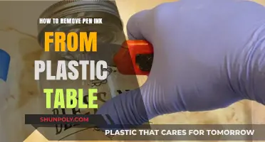 Effective Methods to Remove Pen Ink Stains from Plastic Tables