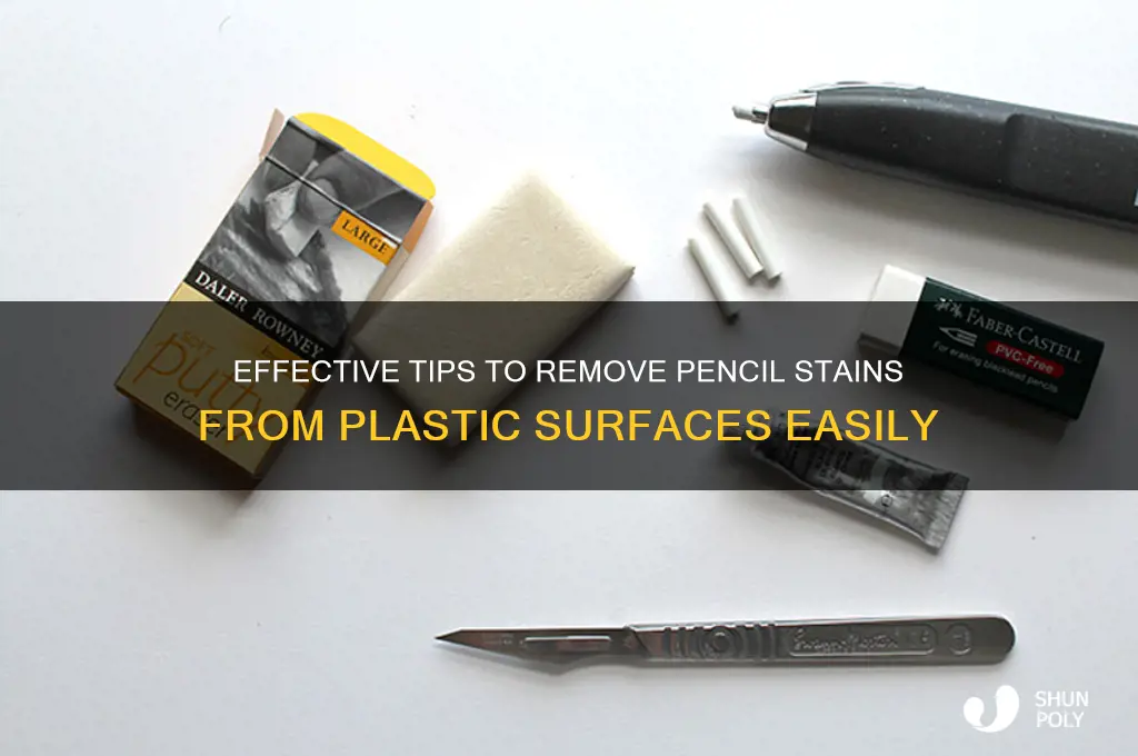 how to remove pencil stains from plastic