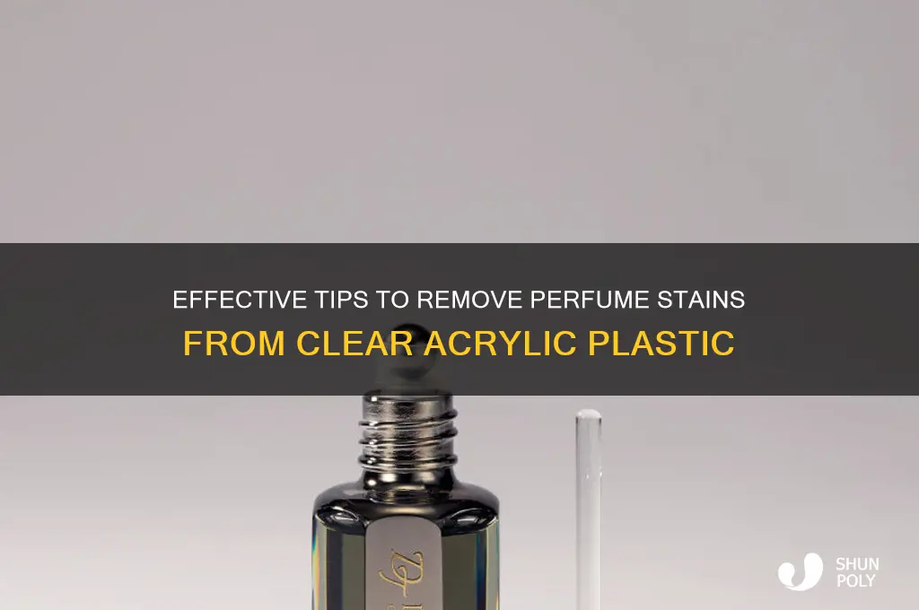 how to remove perfume stains from clear acrylic plastic