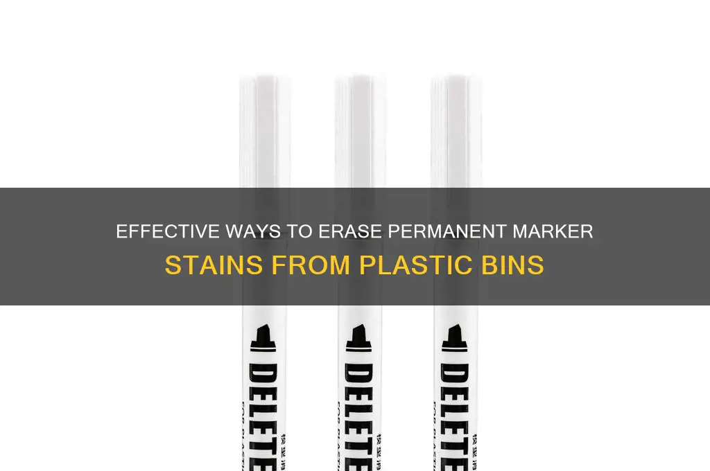 how to remove permanent marker from plastic bin