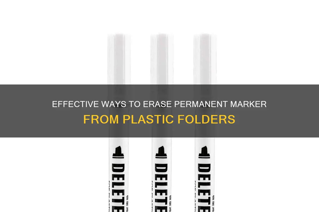 how to remove permanent marker from plastic folder