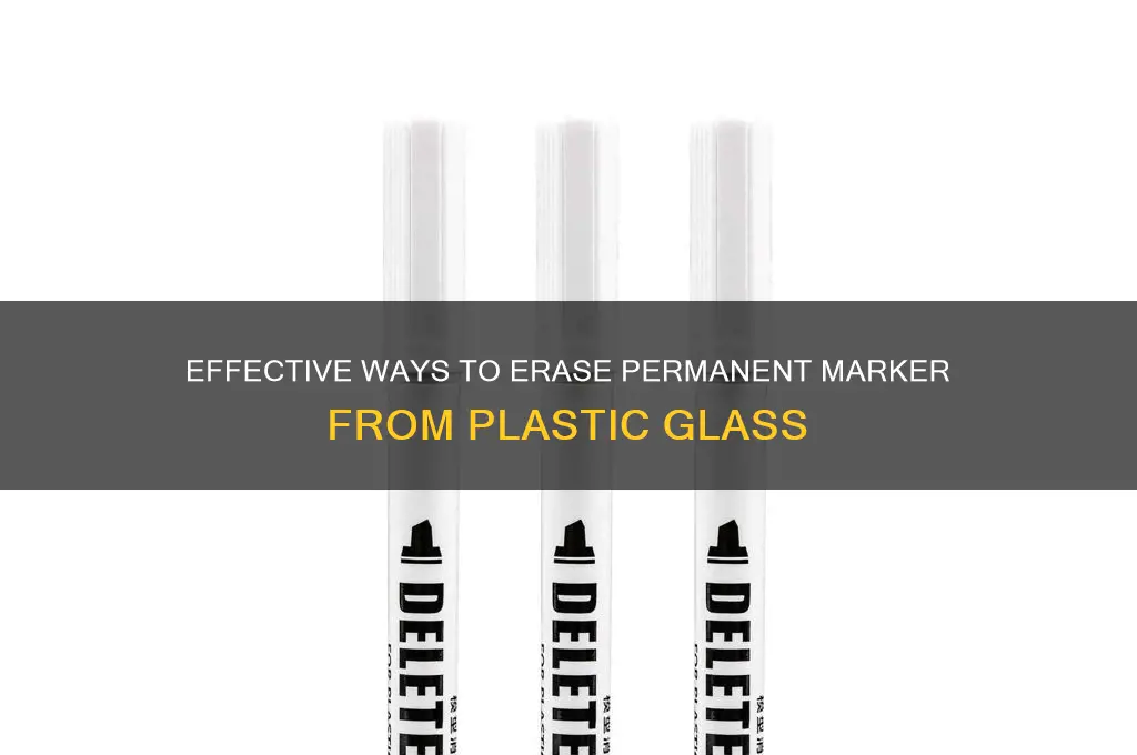 how to remove permanent marker from plastic glass
