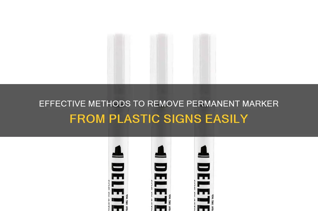 how to remove permanent marker from plastic sign