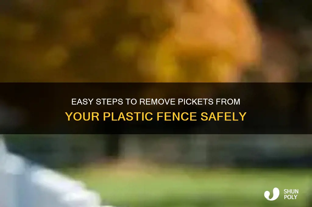 how to remove pickets from plastic fence