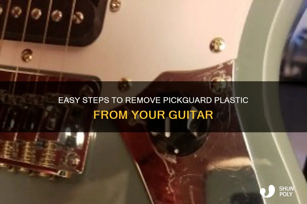 how to remove pickguard plastic