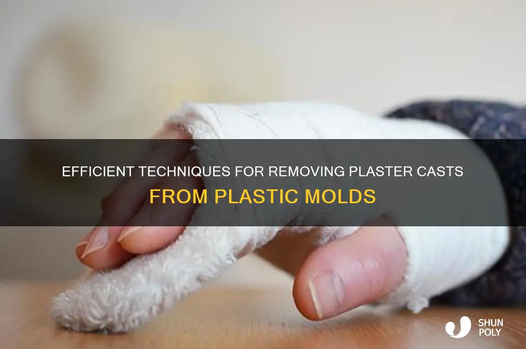 how to remove plaster casts from plastic molds