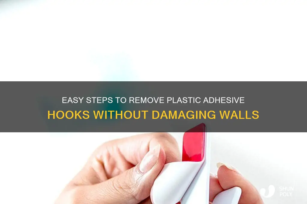 how to remove plastic adhesive hooks