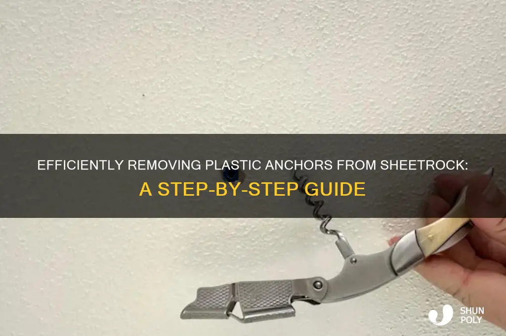 how to remove plastic anchors from sheetrock