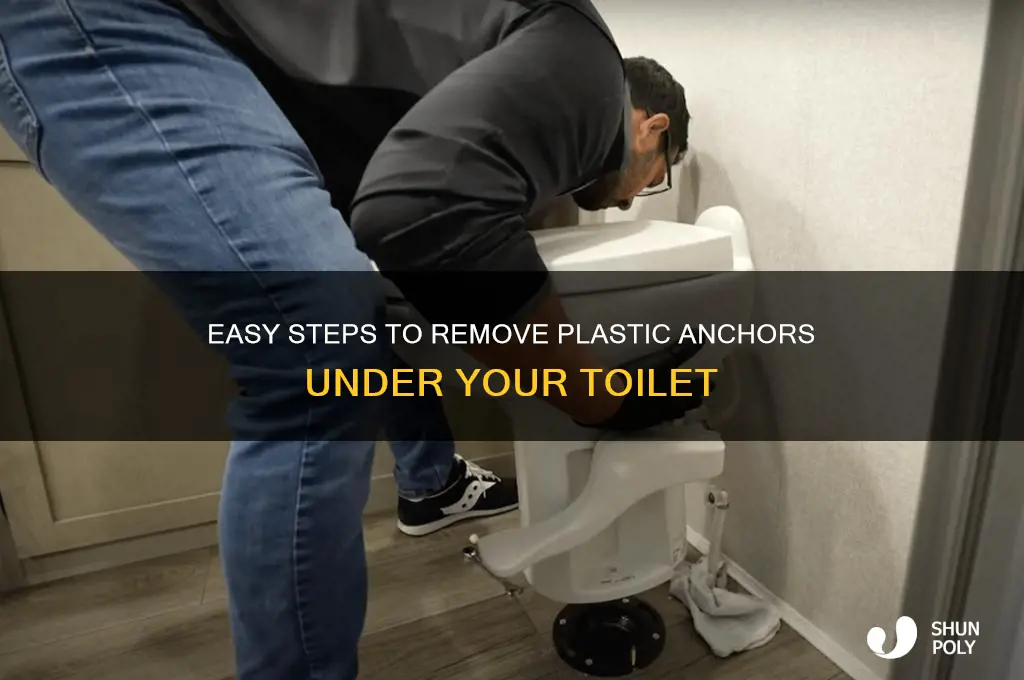how to remove plastic aps under toilet