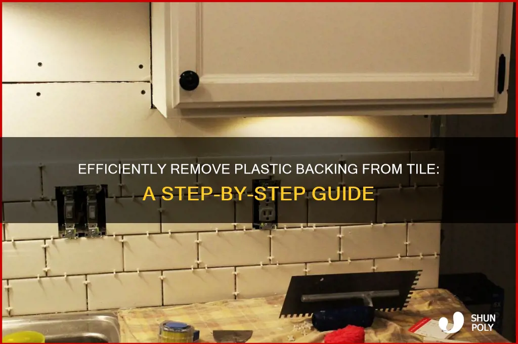 how to remove plastic backing from tile