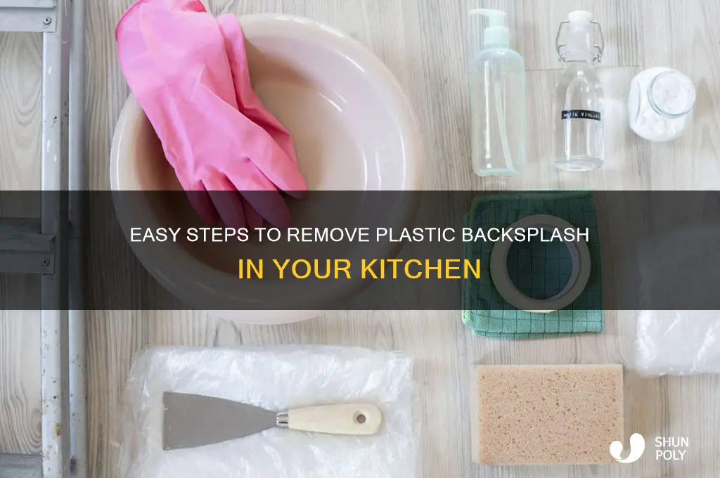 how to remove plastic backsplash