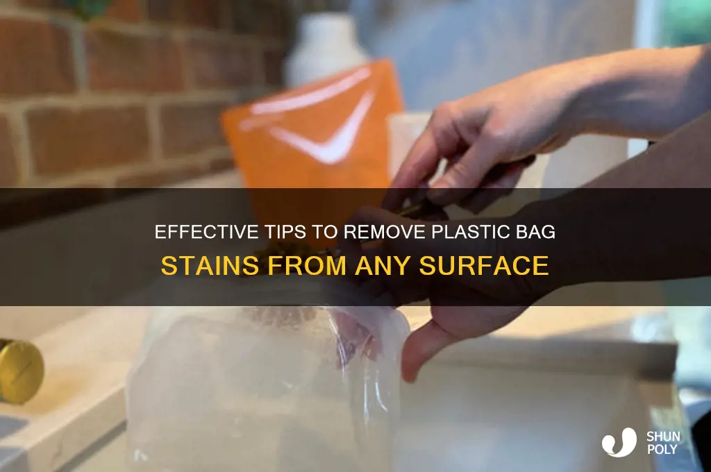 how to remove plastic bag stain