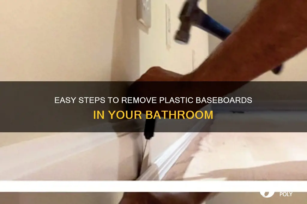 how to remove plastic base boards from bathroom