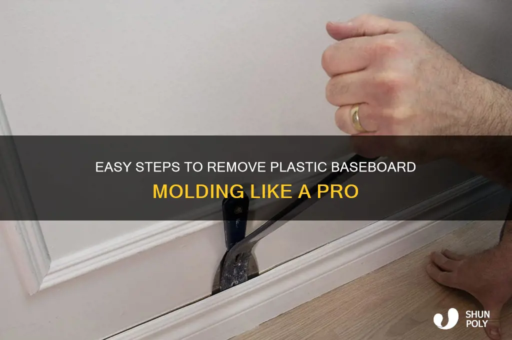 how to remove plastic baseboard molding