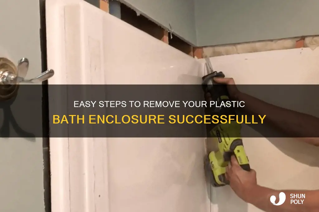 how to remove plastic bath enclosure