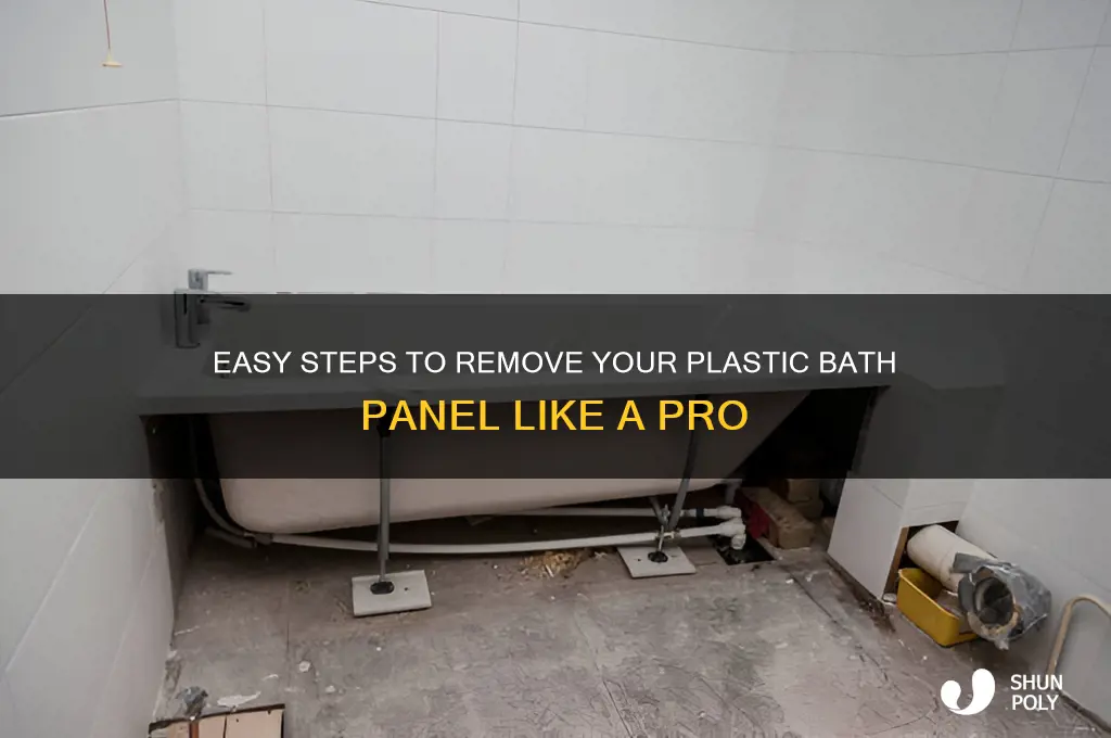 how to remove plastic bath panel