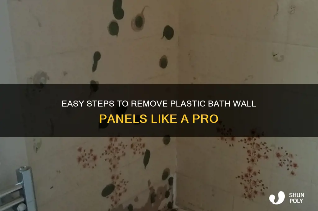 how to remove plastic bath wall