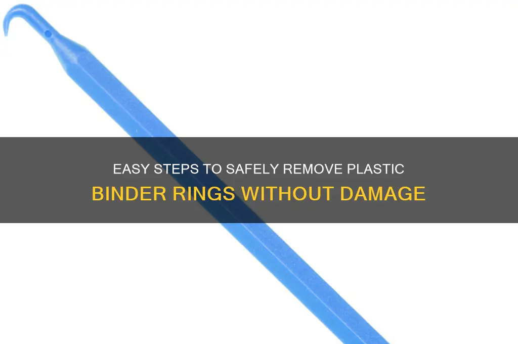 how to remove plastic binder rings