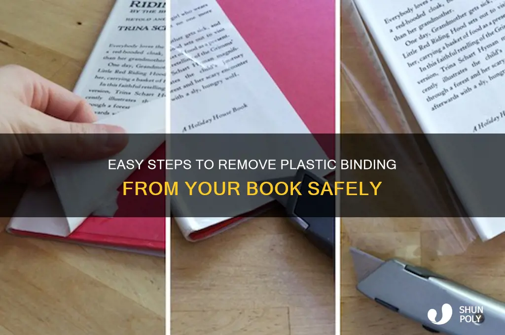 how to remove plastic binding from book
