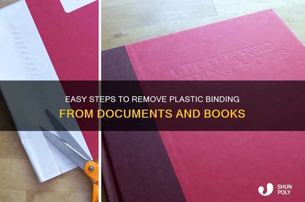how to remove plastic binding